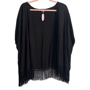 Victoria’s Secret Black Fringe Kimono | Size XS/S | NWT | MSRP $69.50